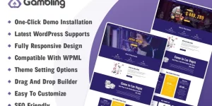 Gambling - Casino and Gambling WordPress Theme is developed to give a fresh and engaging look to your online casino and gambling business. if you deal in poker