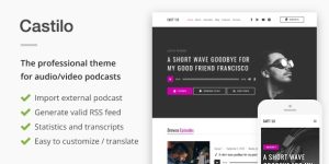 Looking to create a professional-looking podcast website to ensure your audio content stands out? Look no further! The "Castilo Audio Podcast WordPress Theme" is your go-to solution. With all the features you need to run a successful podcast