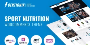 Elevate your online store with Certionix - Sport Nutrition WooCommerce Theme! Featuring an interactive UI