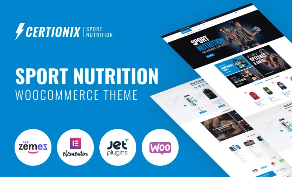 Elevate your online store with Certionix - Sport Nutrition WooCommerce Theme! Featuring an interactive UI