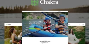 Retreat  Leisure Center WordPress Theme Chakra was built to serve a Retreat center