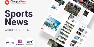 Meet this incredible ChampionNews WordPress Theme. With this outstanding theme you will be able to manage and customize your content with powerful drag and drop Elementor page builder. It allows setting up information without any coding skills. The theme contains groundbreaking set of Jet family plugins