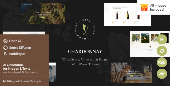 Get ready to elevate your wine business with the exquisite Chardonnay Wine Store  Vineyard WordPress Theme. This theme is a perfect choice for wineries