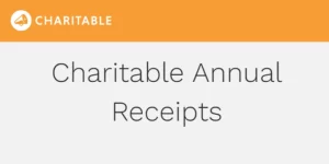 Help your donors with their record keeping by providing annual receipts