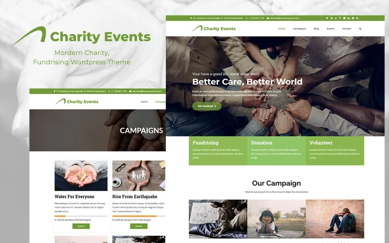 Charity Events is a Modern WordPress Theme that is craftily created for non-profit websites