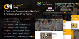 Are you working on a project that requires a top-notch theme to enhance your charity or nonprofit website? Look no further! The Charity Hope Nonprofit Fundraising WordPress Theme has got you covered. This premium WordPress theme is designed to help charities