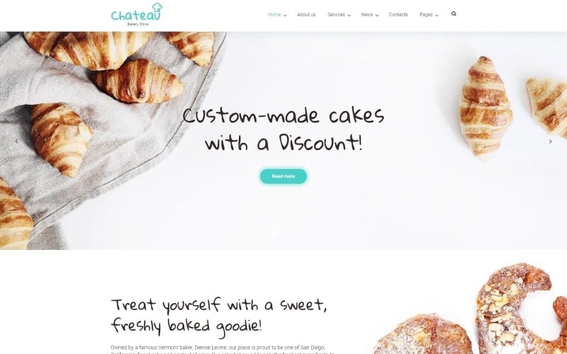 Chateau is a well-coded bakery WordPress template licensed under GPL v3.0. The theme is built with Power