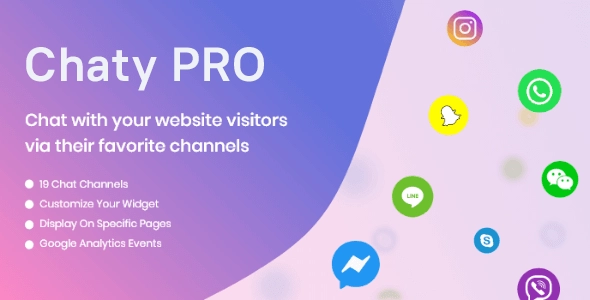 Chat with your website visitors via their favorite channels with Chaty. Show a WordPress chat button on the bottom of your site and communicate with your customers.