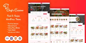 Chef's Cuisine is a clean and responsive WordPress theme with multiple homepage options