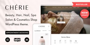 Chérie – Beauty Salon WordPress Theme Let’s talk about Chérie – Beauty Salon WordPress Theme. Perfect for beauty salons