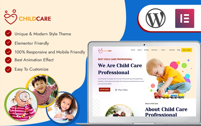 Childcare nursery template is a highly customizable WordPress template developed to offer ease to website developers. You can use this Bootstrap template to develop websites for childcare nurseries