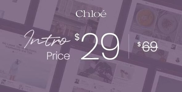 Chloé is a modern and clean lifestyle blogging WordPress theme for modern influencers.