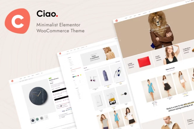 Ciao is unique and modern looking eCommerce Theme built with Elementor page builder. It is the most Flexible WooCommerce Theme with powerful shop functionality. All these amazing features are blended together in Ciao – your powerful