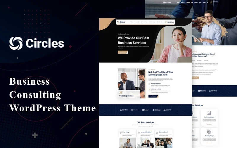 Circles is a business related WordPress theme. Various startup companies