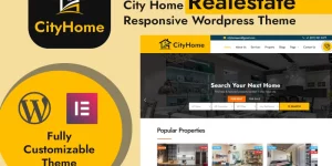 CityHome Responsive Wordpress Real Estate Template is built for web developers’ ease. The template is easy-to-customize and responsive in nature. The CityHome Real Estate Theme is perfect for real estate developers