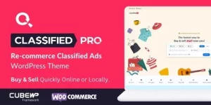 ClassifiedPro is a ReCommerce Classified WordPress Theme