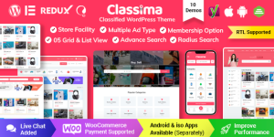 Classima - Classified Ads WordPress Theme: Revolutionize Your Classified Ads Website Welcome to the world of Classima - Classified Ads WordPress Theme