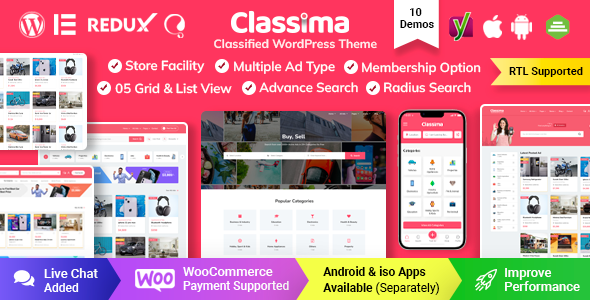 Classima - Classified Ads WordPress Theme: Revolutionize Your Classified Ads Website Welcome to the world of Classima - Classified Ads WordPress Theme