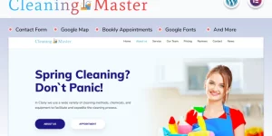 ﻿Cleaning Master is a beautiful nice landing page WordPress theme