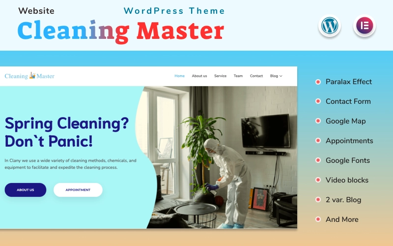 Cleaning Master Website is a beautiful niche WordPress theme