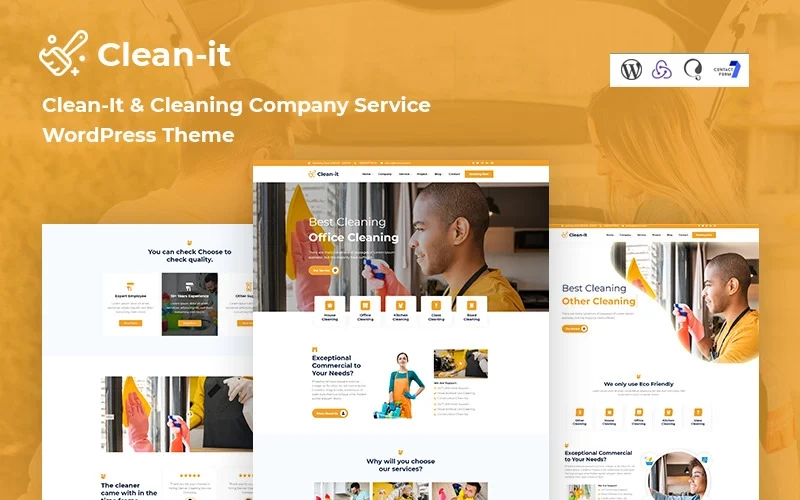 Clean It is a modern cleaning company and home Service WordPress Theme. Theme best for cleaning websites such as Labor services