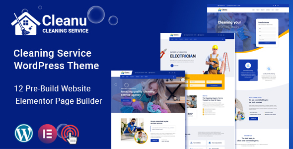 Cleanu – Cleaning Services WordPress theme is a modern