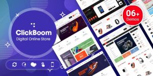 Clickboom is professional WooCommerce WordPress theme built with Bootstrap and powered by WPBakery Page Builder. The theme is ideal for any kind of shopping store