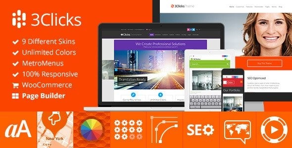 Build exceptional sites effortlessly with the 3Clicks theme! Modern design