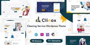 Clinox – Cleaning Services WordPress Theme is a modern