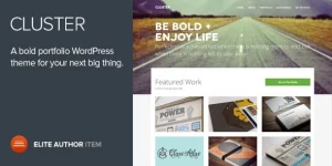 Cluster is a bold portfolio WordPress theme