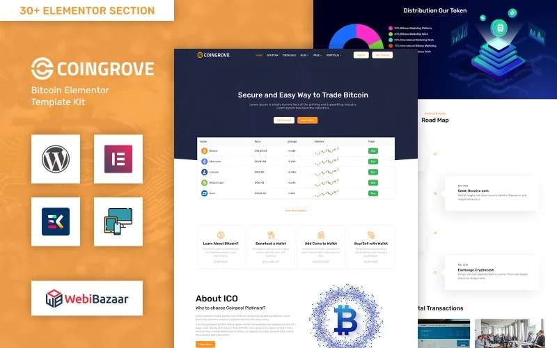 Coingrove is a cryptocurrency Elementor Template. Coingrove is the best solution for the CryptoCurrency and Bitcoin Trading Platform website. This theme allows creating a Modern and professional website in a few minutes. Coingrove is a fully functional cryptocurrency WordPress theme for everything a bitcoin or other cryptocurrency website needs. The…