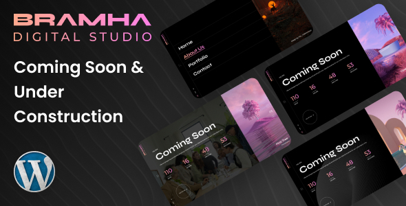 Welcome to the world of the Coming Soon Under Construction Theme – Bramha! If you're looking to create a buzz before your website launches