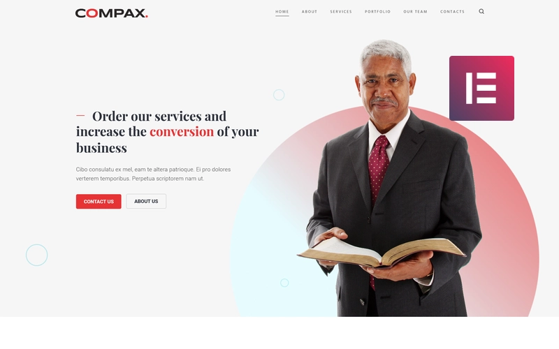 Compax WordPress theme will benefit your business services company and help to attract more clients! Create a modern