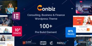 Conbiz  Business  Consulting WordPress Theme is unique and has professional designs for different types of consulting and financial businesses.