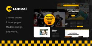 Meet Conexi WordPress Theme - the ultimate solution for taxi services. SEO-optimized