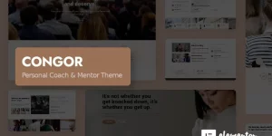 Congor is a Responsive WordPress Theme for Personal Coach  Mentor with bold design