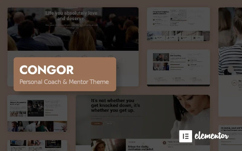 Congor is a Responsive WordPress Theme for Personal Coach  Mentor with bold design