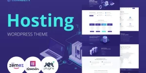 Connecty is a great WordPress theme for companies presenting hosting