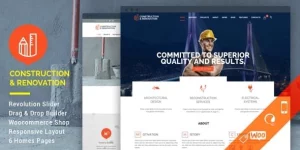 Build and customize your site easily with our Construction WordPress Theme featuring Visual Composer and Revolution Slider. Optimize for SEO!