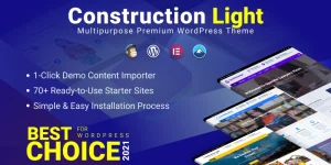 Construction Light is a WordPress-based multipurpose business-related theme. This theme is widely user-friendly