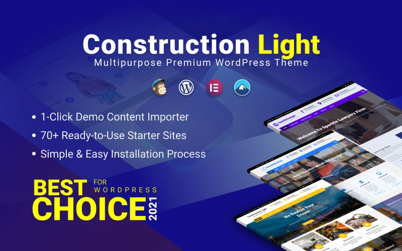 Construction Light is a WordPress-based multipurpose business-related theme. This theme is widely user-friendly