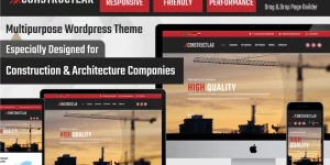 Constructlar is fully responsive theme especially designed for construction  architecture companies. According to your needs