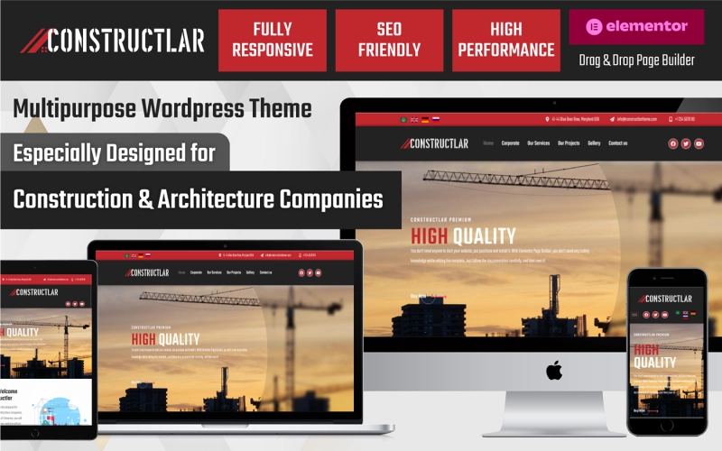 Constructlar is fully responsive theme especially designed for construction  architecture companies. According to your needs