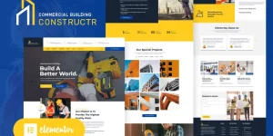 Constructr is a unique WordPress theme built on Elementor page builder suitable for various types of Construction