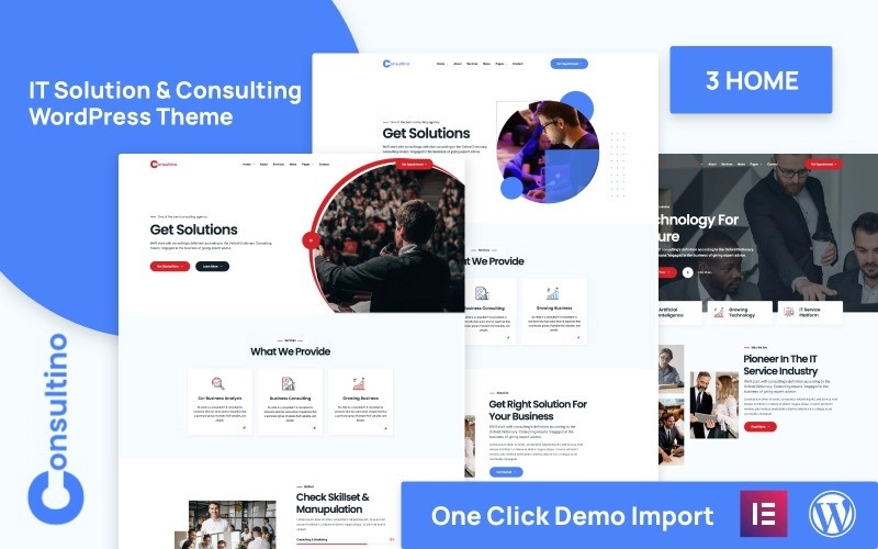 Consultino – IT Solutions  IT Service WordPress Theme is built for Business who are partnering or a part of IT Solutions  Services provider. Who create opportunities and plan for IT Business Services and IT Solutions. IT Solutions  Services WordPress Theme is modern and trendy design