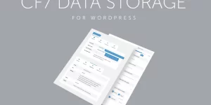 Contact Form 7 Data Storage is a lightweight WordPress plugin that stores contact form submissions in WordPress database