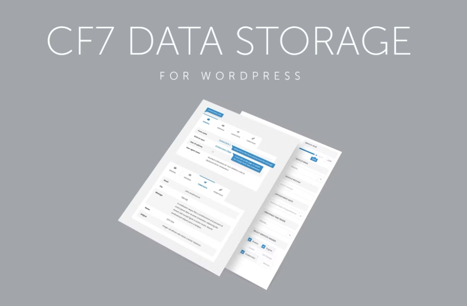 Contact Form 7 Data Storage is a lightweight WordPress plugin that stores contact form submissions in WordPress database