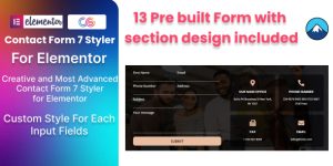 BWD Contact Form 7 Styler is an Elementor plugin that customizes all input fields style of contact form 7