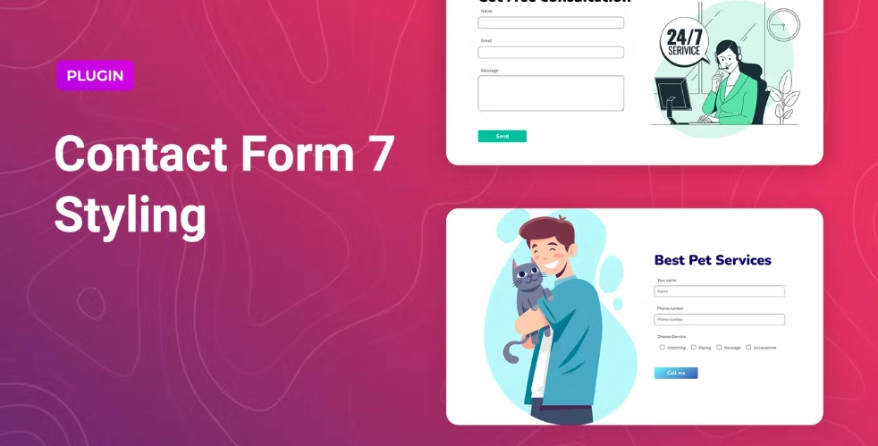 The ConFormer – a lightweight WordPress plugin the Contact Form 7 styling in the Elementor editor. The simple plugin allows you to add a form to the page and customize its design and basic settings fast and easily. Just drag the widget and select the previously created Contact Form 7…