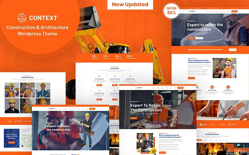 Context - Construction and architecture is one page and multi-page WordPress theme. It’s the best choice for Construction